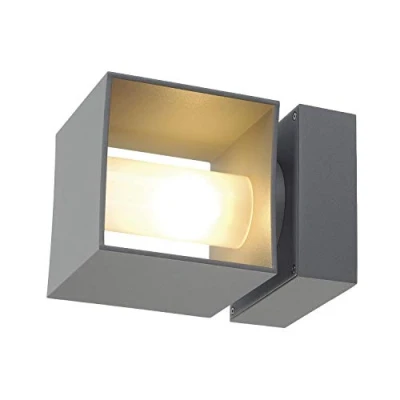 Image de Square turn, applique extérieure, gris argent, qt14 max. 42w, ip44 slv argent