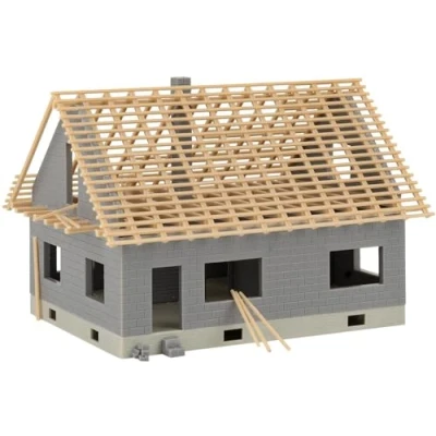 Afbeelding van Faller 1/87 HUIS IN AANBOUW MET KRAAN modelbouwsets, hobbybouwspeelgoed voor kinderen, modelverf en accessoires