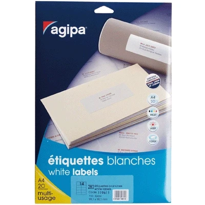 Image de Agipa Etiquette Adresse Coin Rond 99,1x38,1 Pochette De 20f