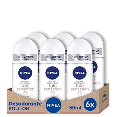 Afbeelding van Nivea Talc Sensation Roll On Deodorant 6 x 50 ml