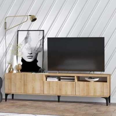Afbeelding van Tv Meubel Ross Melamine Eiken