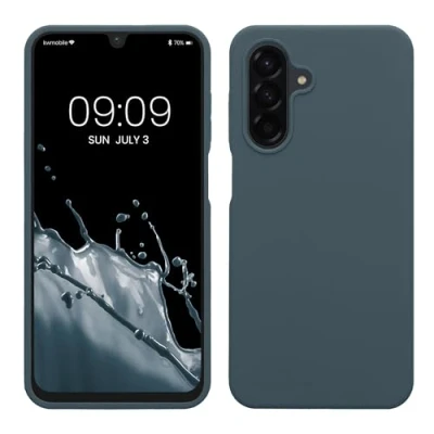 Afbeelding van kwmobile telefoonhoesje geschikt voor Samsung Galaxy A26 5G Hoesje met siliconen coating Smartphone case in leisteen