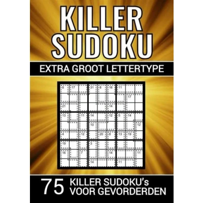 Image de Killer Sudoku Extra Groot Lettertype 75 Puzzels voor Gevorderden