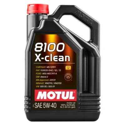 Afbeelding van Motul 8100 X CLEAN 5W 40 5L Motorolie 102051 VOLKSWAGEN: Golf 5, Crafter Van, Polo V Hatchback, OPEL: Astra H TwinTop, Zafira C Tourer, HYUNDAI: ix35