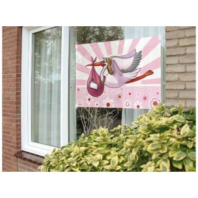 Image de Drapeau de fenêtre Stork Girl