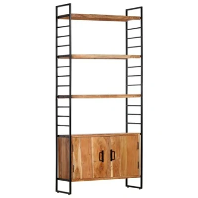 Afbeelding van Boekenkast met 4 schappen 80x30x180 cm massief acaciahout