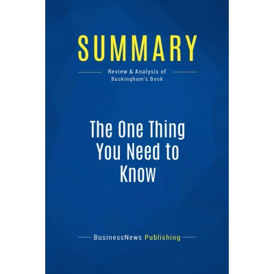 Afbeelding van Summary: The One Thing You Need to Know