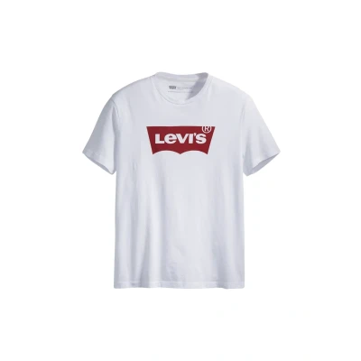 Afbeelding van Levi&#039;s heren T shirt met logoprint in de kleur Wit, maat: L