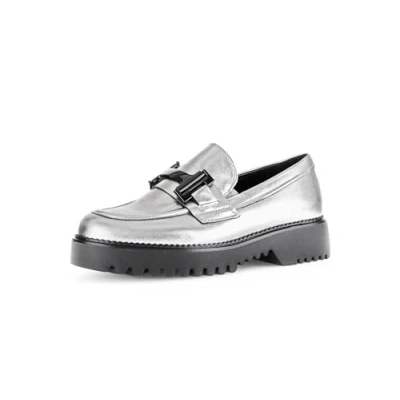 Afbeelding van Gabor Comfort Instappers, Dames, Maat: 39, Antiksilber Leer