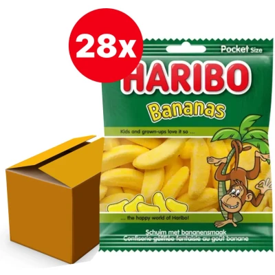 Afbeelding van Haribo Bananen 28x75g