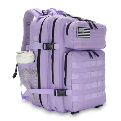Afbeelding van Lovelinks21 Tactische rugzak van 45 liter, waterdicht, met Molle systeem, Licht Paars, L, Dagrugzak