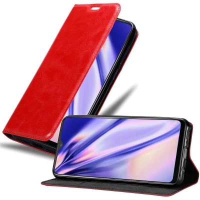 Afbeelding van Cadorabo Hoesje geschikt voor Vivo Y95 in APPEL ROOD Beschermhoes met magnetische sluiting, standfunctie en kaartvakje Book Case Cover Etui