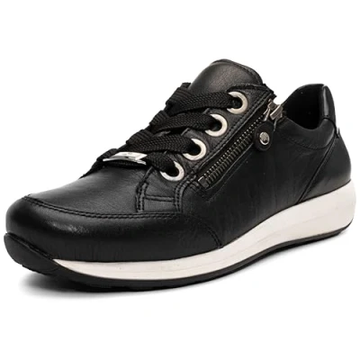 Afbeelding van ara Sneaker Sneakers laag, Dames, Maat: 42.5, Black Leer