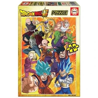 Image de Educa Puzzle de 500 pièces pour adultes Dragon Ball Super, avec colle Fix Puzzle, à partir 11 ans (19009)