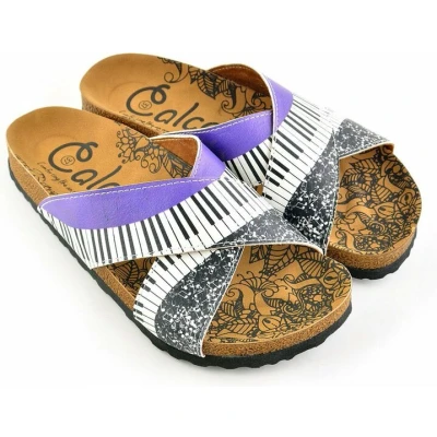 Afbeelding van GOBY Piano Slippers Sandalen Hoge kwaliteit Handmade Maat 40