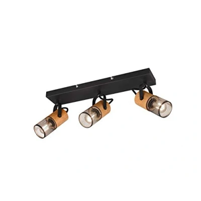 Afbeelding van Trio Leuchten manon Plafond spot 3 lichts L 44 cm Zwart