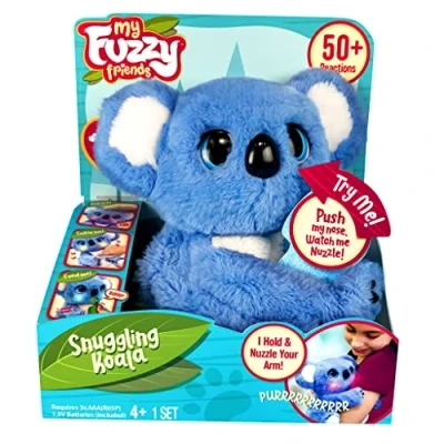 Afbeelding van Joy Toy Fuzzy Friends Interactieve Koala pluche dier in geschenkverpakking, 22,7 x 13,5 25,4 cm