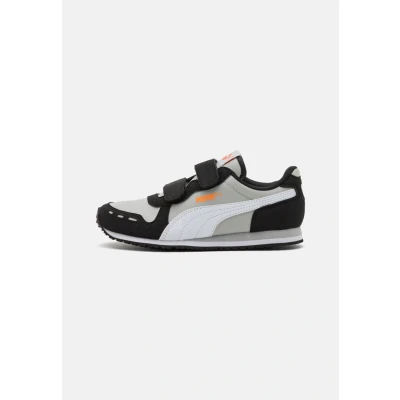 Afbeelding van Puma Cabana Racer 20 Unisex Sneakers laag voor kinderen, Maat: 34, Ash gray/white/black Imitatieleer/ textiel