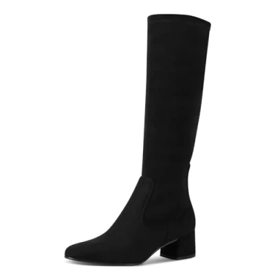 Afbeelding van Marco Tozzi Laarzen, Dames, Maat: 38, Zwart Schoenen