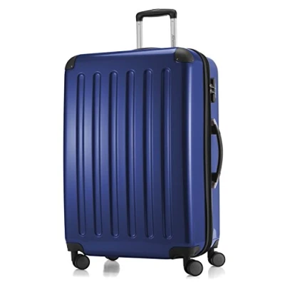 Afbeelding van HAUPTSTADTKOFFER Alex koffer met harde schaal, trolley, reiskoffer, 4 dubbele wielen, uitbreiding, donkerblauw, Großer Koffer,