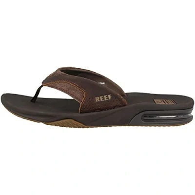 Afbeelding van Reef Leather Fanning Teensandalen Flesopener in de buitenzool, Waterbestendig leer