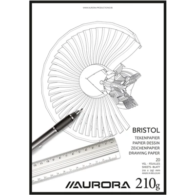 Afbeelding van Tekenblok Aurora A4 20v 210gr Bristol papier