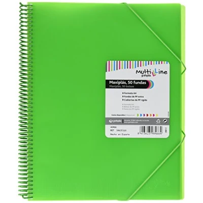 Afbeelding van Organiser Map Grafoplas Maxiplás Groen A4 Spiraal