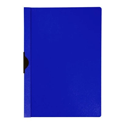 Afbeelding van Q CONNECT Klemmap metalenclip A4 30 vel Transparant blauw