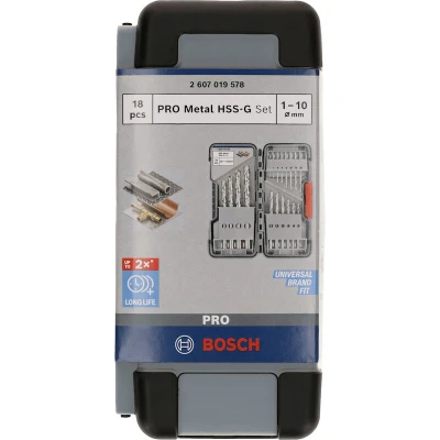 Afbeelding van Bosch HSS G borenbox 18 delig diameter 1 10mm