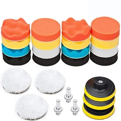 Afbeelding van BangShou Polijstspons 25Pcs Auto met Adapter Kit voor 3 inch Polijsten Polijstmachine