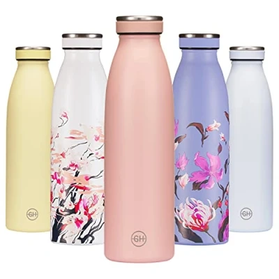 Afbeelding van Drinkfles van roestvrij staal, 750 ml, perzikpunch, herbruikbare vacuüm metalen thermoskan, waterfles, lekvrije geïsoleerde thermosfles, BPA vrije thermosfles voor sport, kantoor
