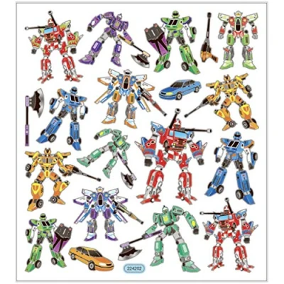 Afbeelding van Stickers vel 15x16 5 cm circa 19 stuk transformers 1vel