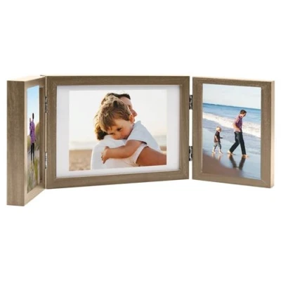 Afbeelding van Fotolijst drieluik 28x18 cm+2x(13x18 cm) lichtbruin