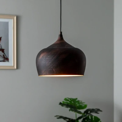 Afbeelding van Hanglamp Saglam 3761 1 lamp Ø28cm koper/goud