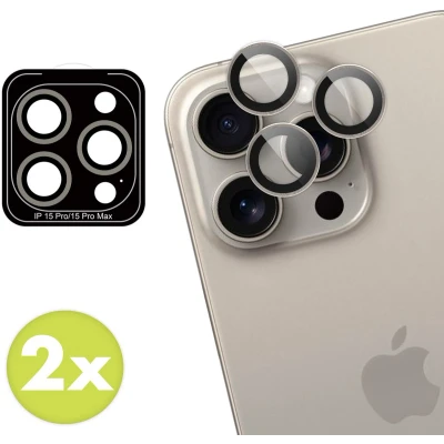 Afbeelding van imoshion Camera Screen protector Geschikt voor iPhone 15 Pro, Pro Max 2 Pack lens