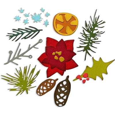 Afbeelding van Sizzix Thinlits Die Set 14PK Modern Festive 666069 Tim Holtz (10 22)