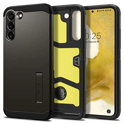 Afbeelding van Spigen Tough Armor Samsung Galaxy S22 Hoesje Back Cover Gunmetal
