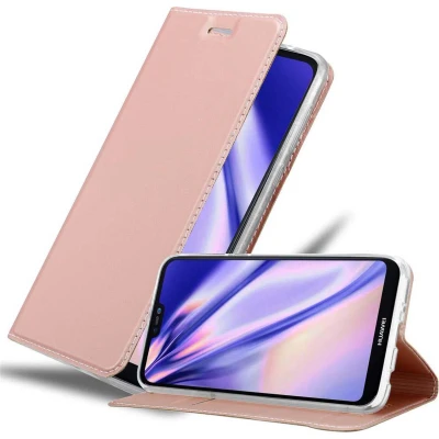 Afbeelding van Cadorabo Hoesje geschikt voor Huawei P20 LITE 2018 / NOVA 3E in CLASSY ROSE GOUD Beschermhoes met magnetische sluiting, standfunctie en kaartvakje Book Case Cover Etui