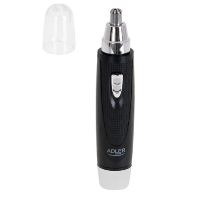 Image de Tondeuse pour Nez Oreilles Lames en Acier Inoxydable Tête Amovible Batterie Adler AD2911 Noir/Argent
