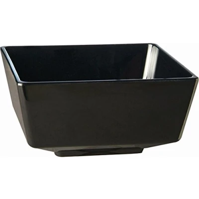 Afbeelding van Float melamine vierkante kom zwart 13cm