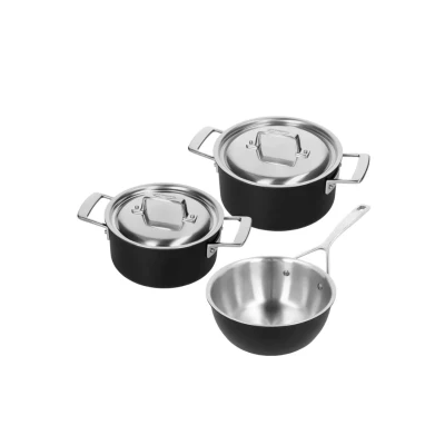 Afbeelding van Demeyere Black 5 Pannenset 3 delig