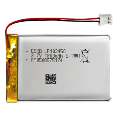 Afbeelding van EEMB Lithium polymeer batterij 3,7 V 1800 mAh 103450 oplaadbare lipo met JST connector controleer de polariteit van apparatuur en voor aankoop