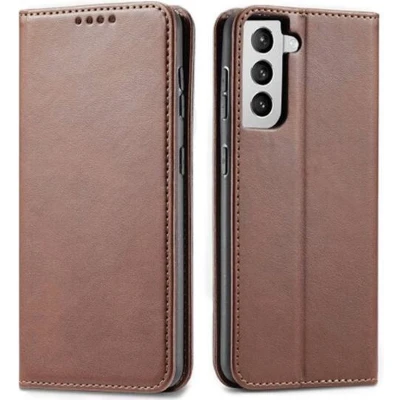 Afbeelding van Casecentive Leren Wallet case Luxe Samsung Galaxy S21 Plus bruin