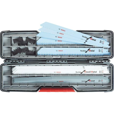 Image de BOSCH 2607010996 Jeu de lames scies alternatives pour le bois et métal en ToughBox 20 pièces