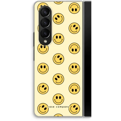 Afbeelding van Case Company® hoesje geschikt voor Samsung Galaxy Z Fold4 Smiley N2 Soft Cover Telefoonhoesje Bescherming aan alle Kanten en Schermrand