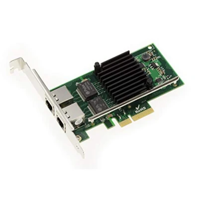 Afbeelding van KALEA INFORMATIQUE © De CHIPSET I350 T2 (NHI350AM4) is voorzien van een 2 poorts Gigabit Ethernet controllerkaart via PCIe 4X poort voor PC of Server