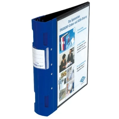 Image de Wedo 05818003 classeur a4 ergogrip 4 anneaux en plastique 55 mm (bleu)
