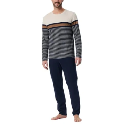 Afbeelding van Schiesser Casual Pyjama, Heren, Maat: 48, Blau