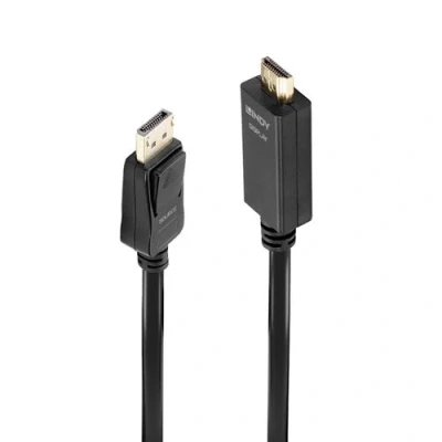 Image de Lindy Câble adaptateur DisplayPort mâle verrouillé pour HDMI 5 m passif support 4K