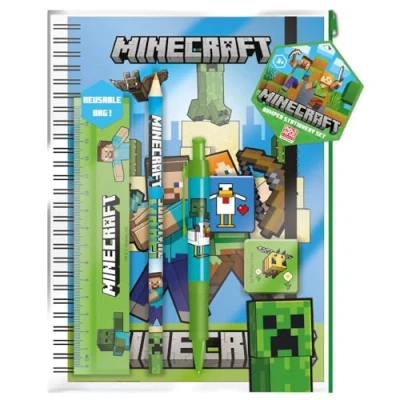 Afbeelding van Minecraft Set de papeterie CLASSIC, Bleu / Vert, Taille unique